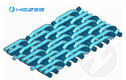 Single ply paper forming fabric structure close-up - plain weave technology